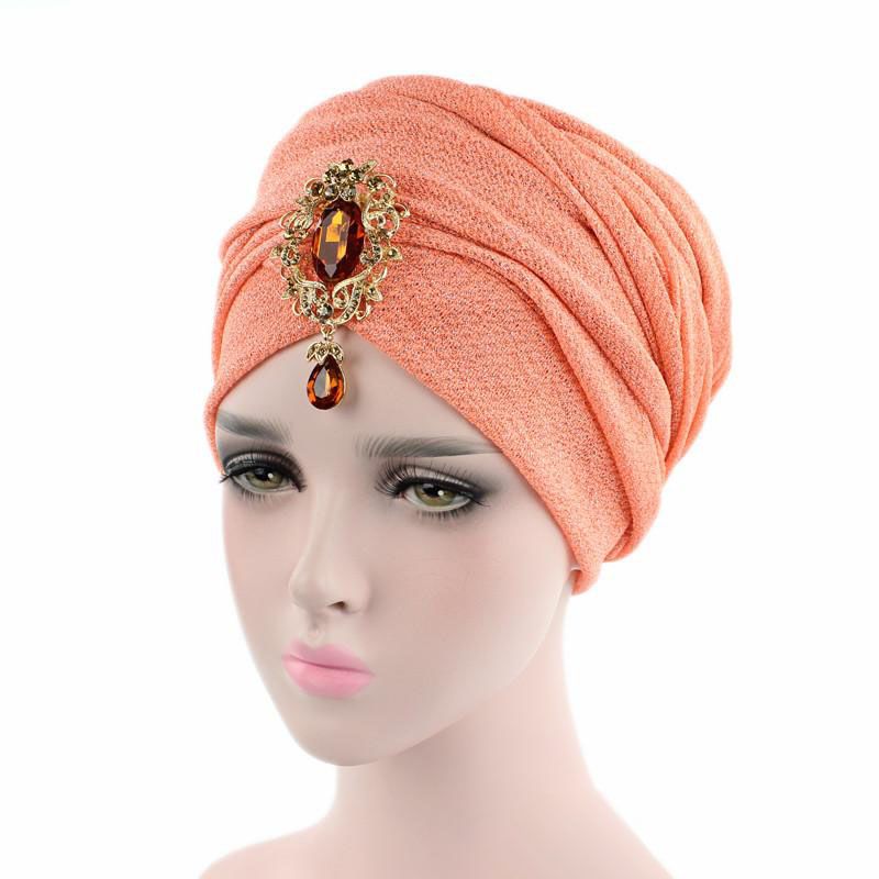 Women India Hat Muslim Ruffle Cancer Chemo Hat Beanie Scarf Turban Head Cap M HN