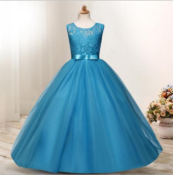 girls teal party dress