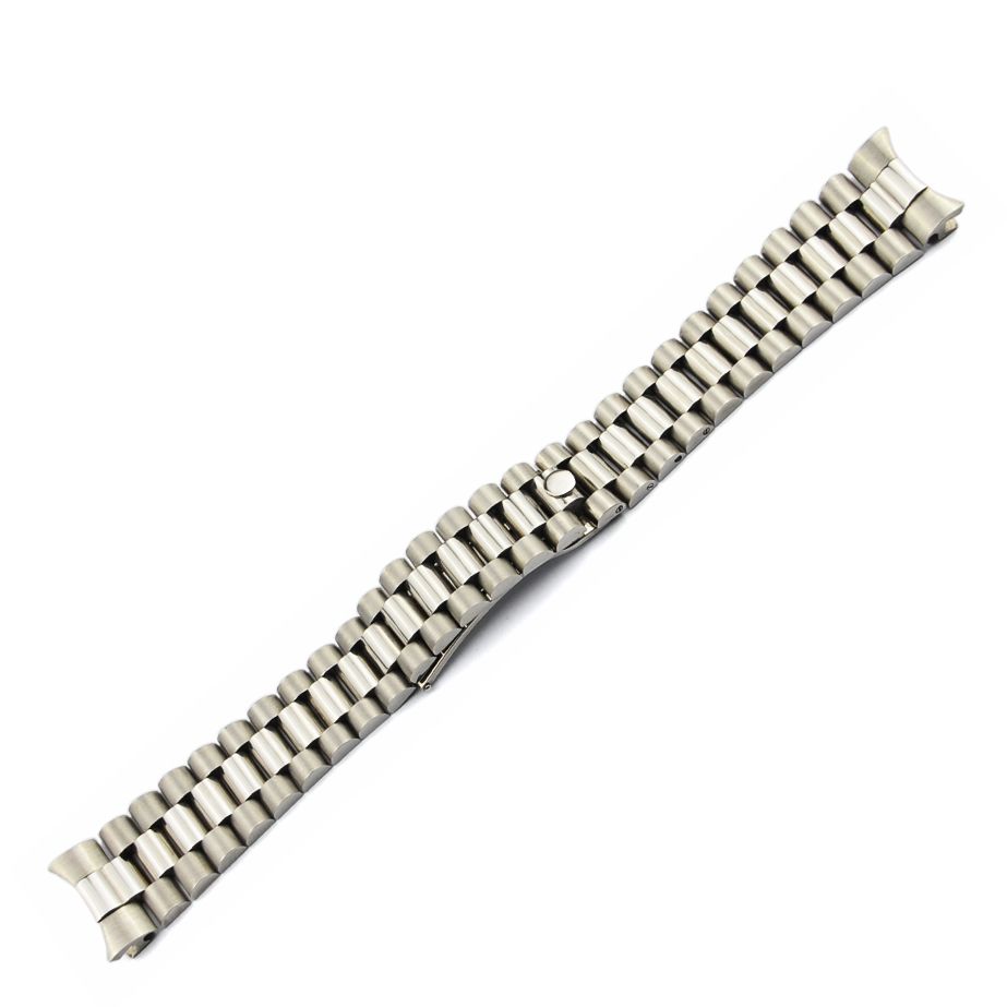 13MM 20mm Stainless Steel Band Silver Watchbands Watch Men Pure Solid