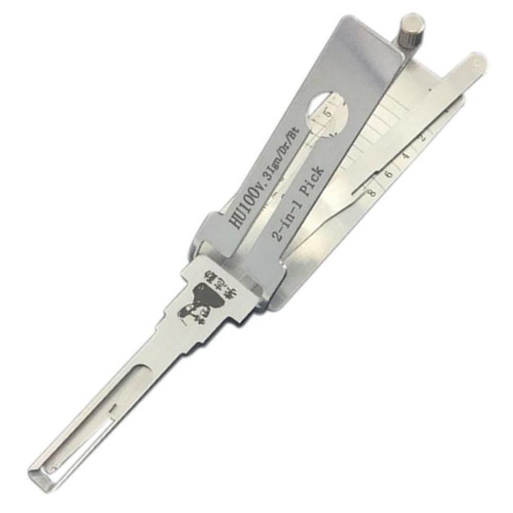 High Quality Wholesale Lishi Lock Pick Tool 2 In 1 Car Door Lock Pick Decoder Hu100 Unlock Tool Lock Picks Lock Hardware Supplies Lock In Tool From