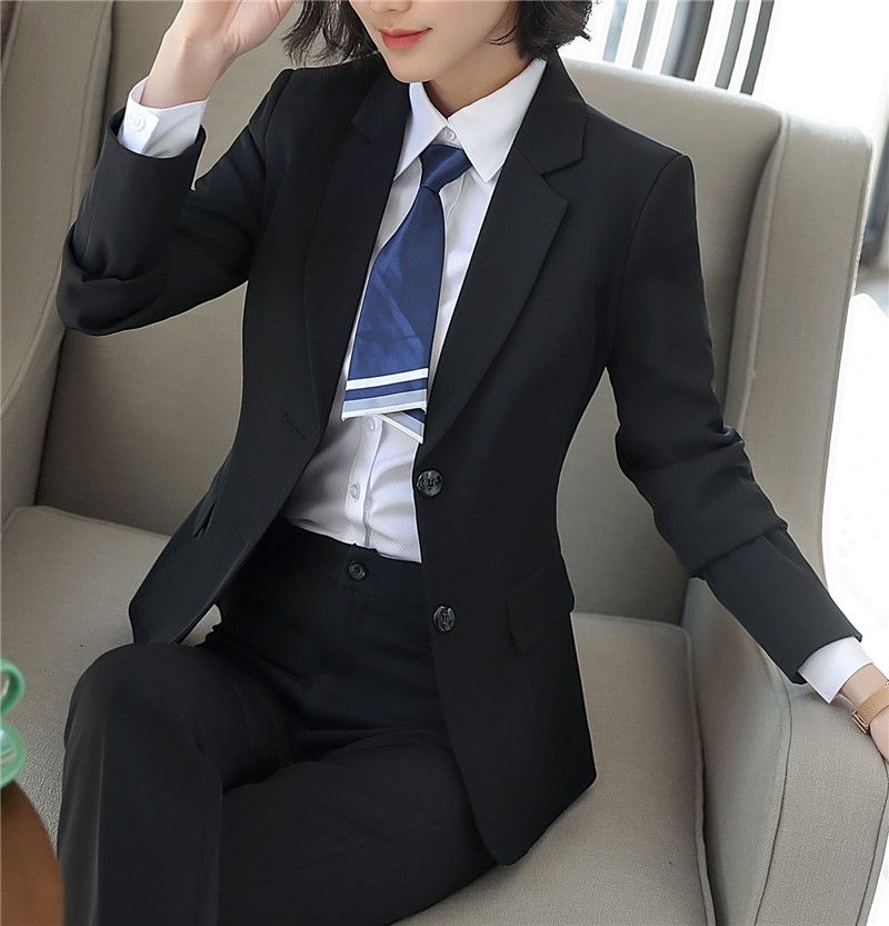 2020 Business Formal Women Skirt Suit Summer Fashion Elegant Long Sleeve Blazer And Skirt Office Interview Lady Plus Size Work Wear From Donnatang240965 49 53 Dhgate Com