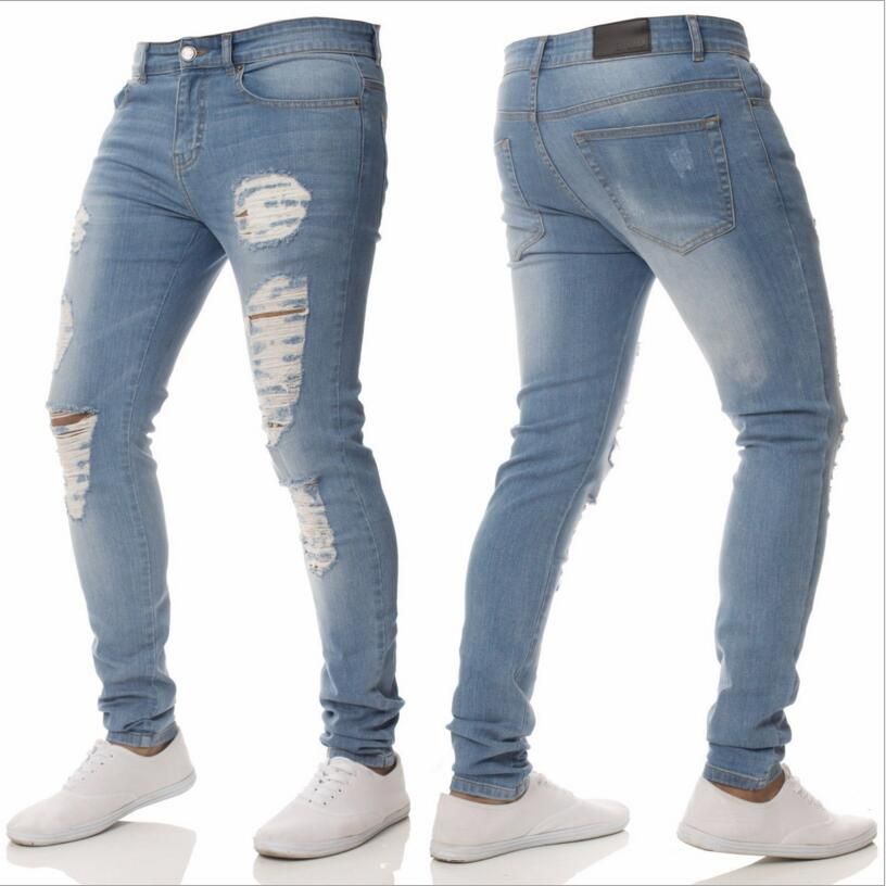 Light blue slim jeans mens