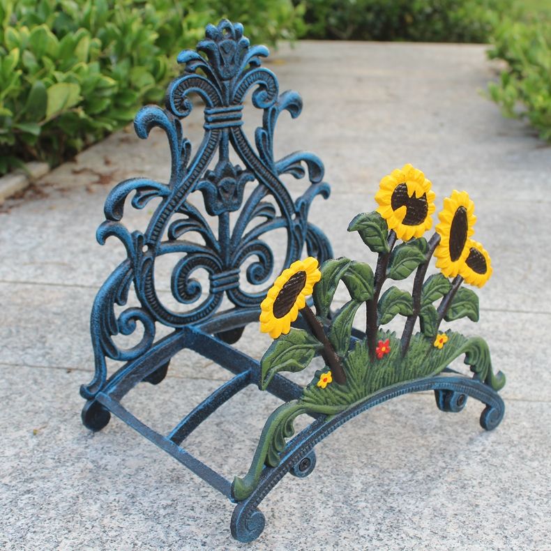 2021 Wall Mounted Hose Holder Sunflower Cast Iron Water Hose Pipe