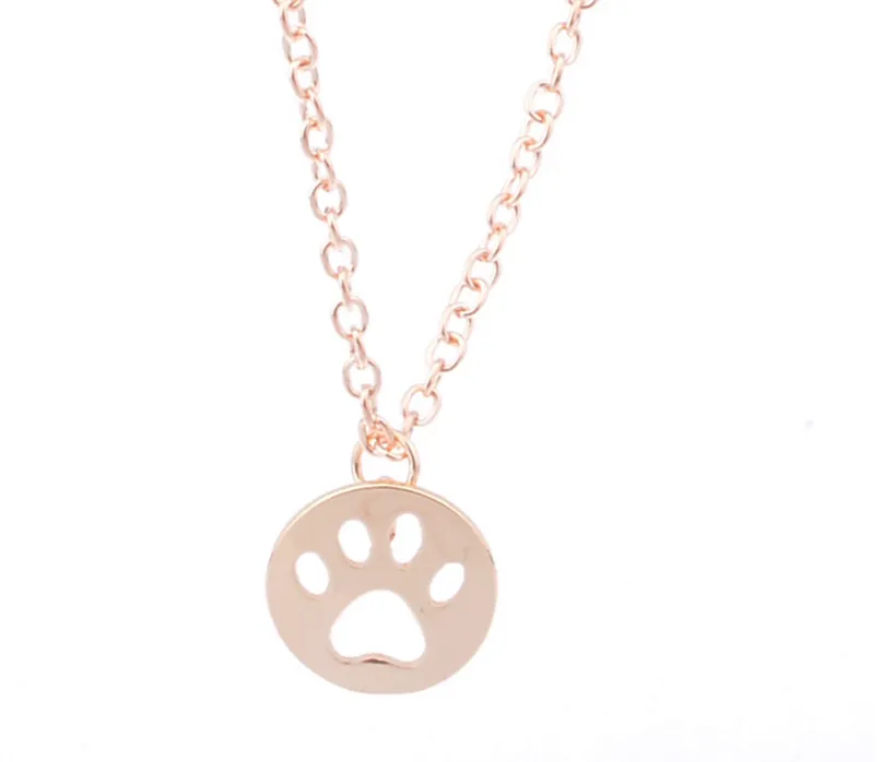 tiny paw print necklace