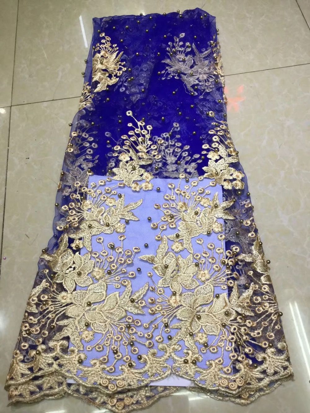 royal blue and gold african dress