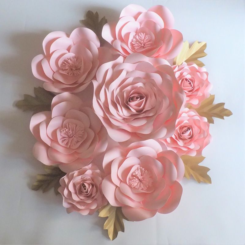 Acheter Pas Cher 18 Bebe Rose Papier Geant Fleurs Rose Toile De Fond Feuilles Pour Levenement De Mariage Bebe Pepiniere Bebe Douche A La Main Roses Du 97 16 Fr Dhgate