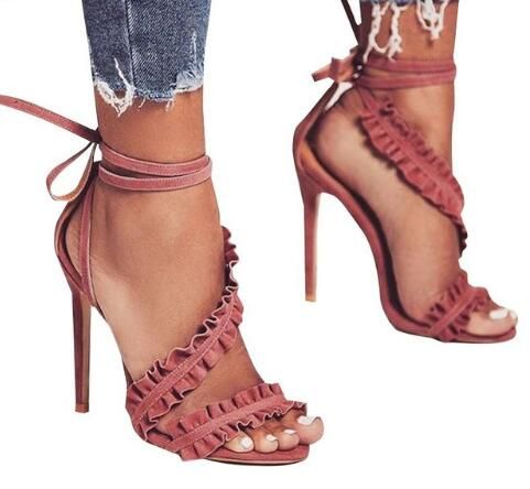 Acquistare Sandalo Tacco Alto Stile Romano Sandalo Tacco Medio Verde  Scamosciato Tacco A Spillo Scarpe Donna Sandalo Aperto Cinturino Alla  Caviglia Pompe Donna Economico | Consegna Veloce E Qualità | DHgate Italy