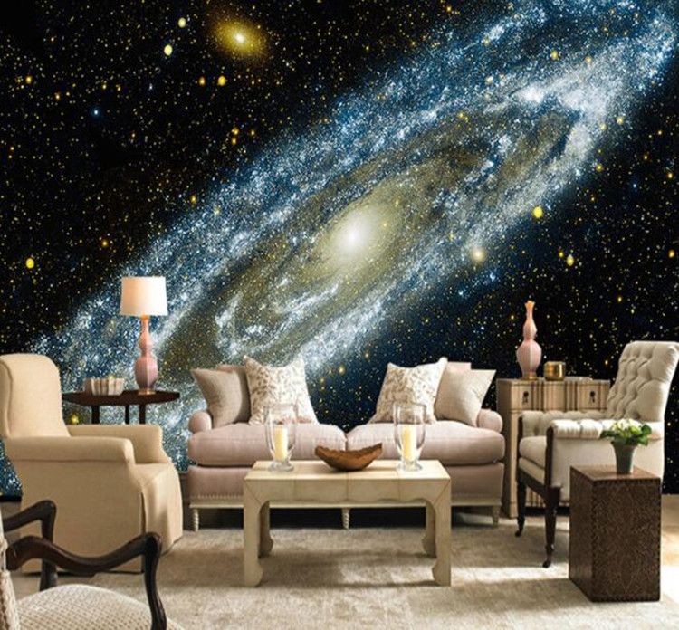 Custom Any Size 3d Wall Mural Wallpaper Galaxy Starry Nebula Ceiling Murals Living Room Sofa Bedroom Backdrop Wallpaper Painting Simpsons Wallpaper