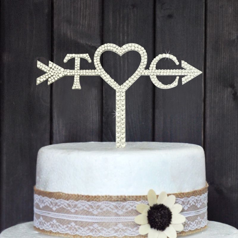 2019 Custom Silver Crystal Metal Rhinestone Decor Wedding Cake