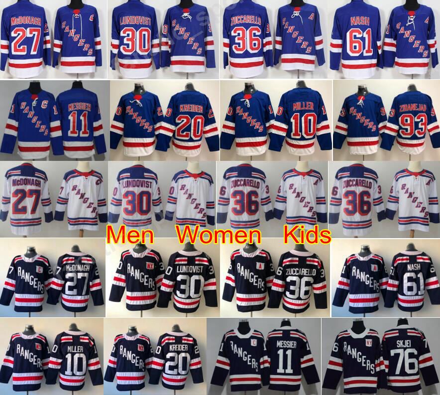 New York Rangers Winter Classic 76 Brady Skjei Jersey Men Hockey 93 Mika Zibanejad 36 Mats