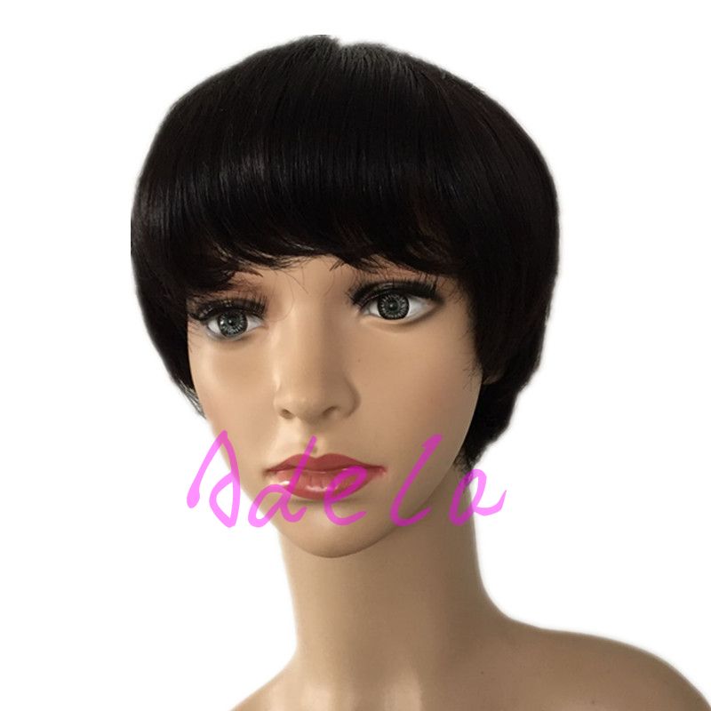 100 Human Hair Wigs New Wig Short Pixie Cut Hairstyles Rihanna Short Hair Wigs Cheap Bob Wigs Full Lace Wig Short Pixie Lace Wig Human Hair Bald Wig Rockstar Wigs From Adelahair