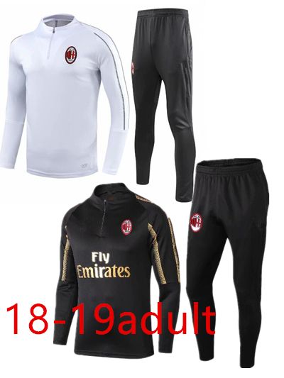 Compre 2018 2019 Conjunto De Chaquetas De Supervivencia De Chándal AC Milan HIGUAIN CALHANOGLU Cremallera Completa Chaqueta De Fútbol Conjunto De Ropa Deportiva Chándal A 28,36 € Del Neymar10 | DHgate.Com