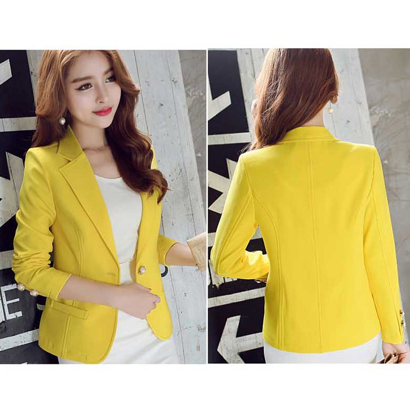 yellow blazer womens