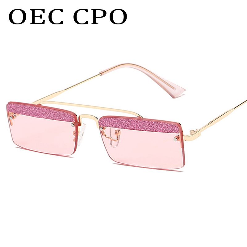 Oec Cpo gafas de sol retro sin marco gafas de solmujer Oec Cpo gafas de sol retro sin marco gafas de solmujer