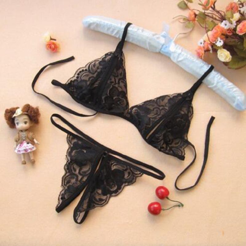 Compra Moda Sexy Mujeres Conjuntos De Lencería Abierta Entrepierna Bragas  Sujetador Tanga Encaje Floral Transparente Ropa Interior Hueca Traje Íntima  Femenina Barato | Entrega Rápida Y Calidad | Es.Dhgate