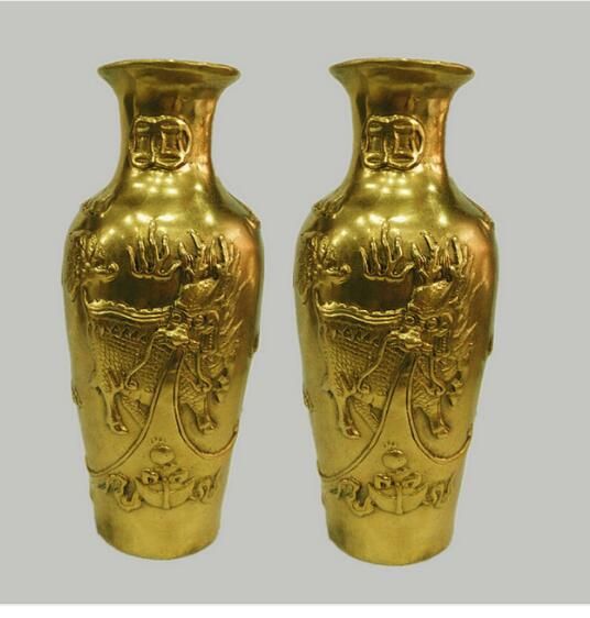2019 A Large Copper Vase Ornaments On A Dragon Vase Decoration