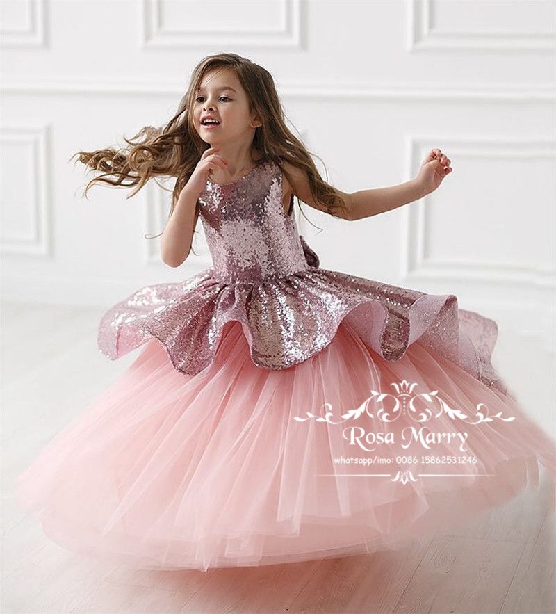 rose gold pageant dress