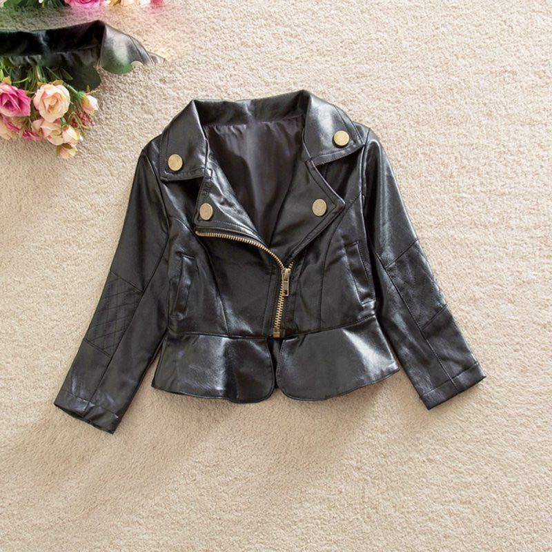 baby girl leather jacket