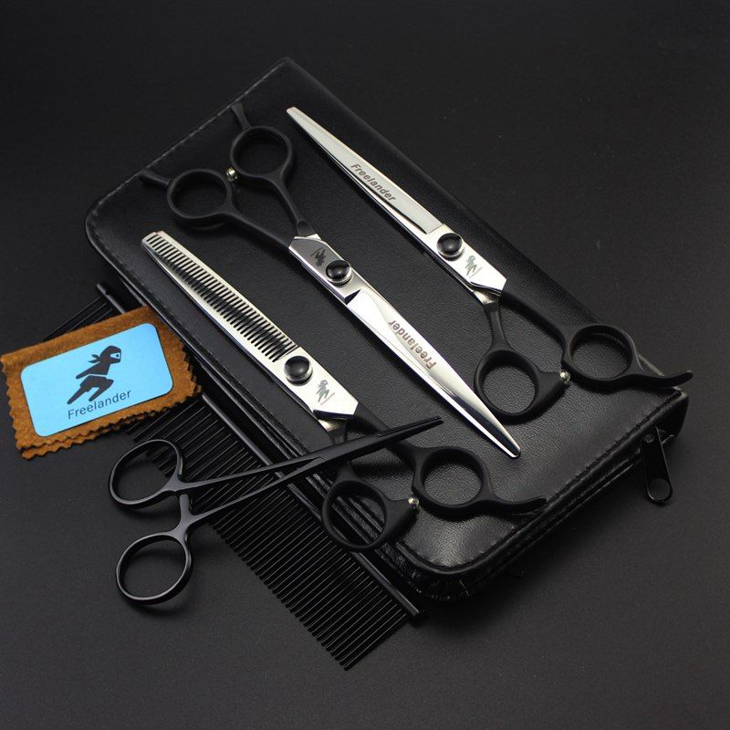 black 38 teeth thinning scissors kit