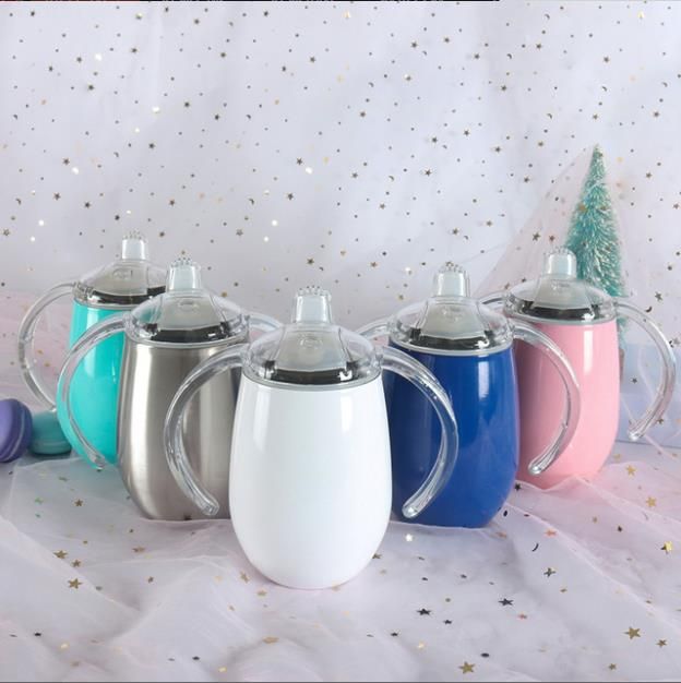 2020 Stainless Steel Sippy Cup 8 Oz 12 Oz Insulated Tumbler With Pacifier Dubole Handles Egg Shaped Mug Vacuum Dubole Wall Sippy Cups From Bob2018 4 67 Dhgate Com