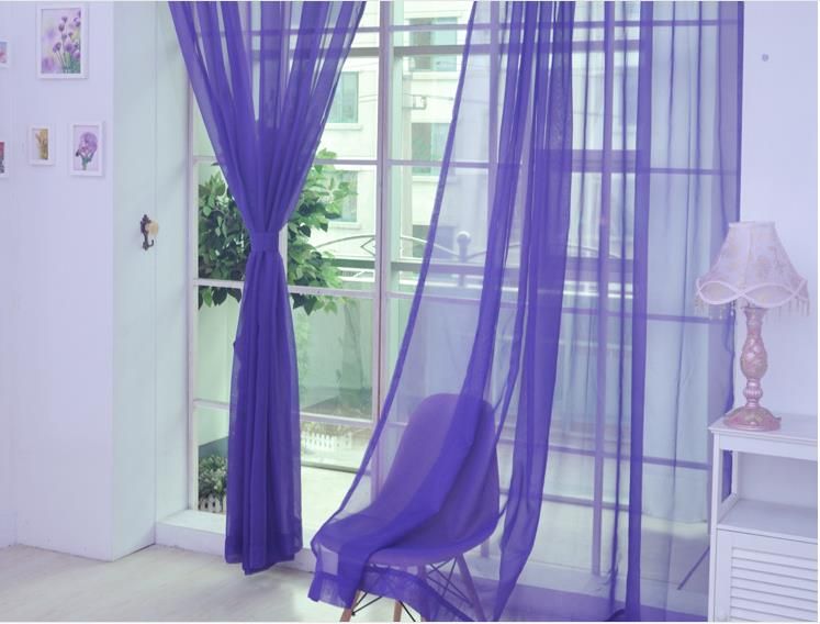 Lot1m 2m Hot Selling Rod Pocket Sheer Curtains Pure Color Wedding