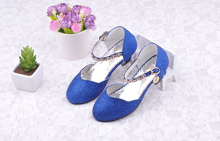 blue flower girl shoes