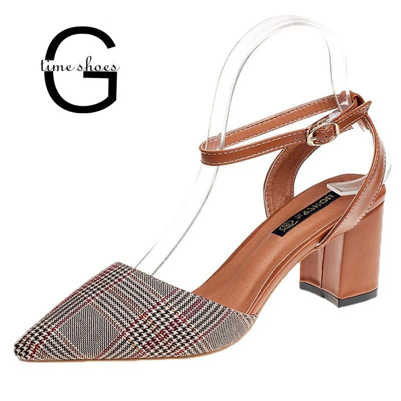 plaid slingback shoes