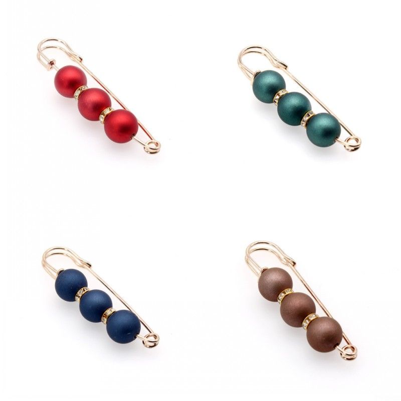 2021 Pearl Large Safety Pins Brooch Knitting Sweater Decoration Pins