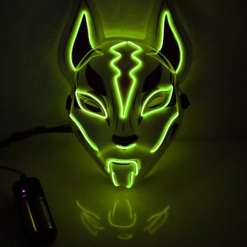 Cheap Halloween Mask LED Light Up Christmas Party Mask The Glowing 