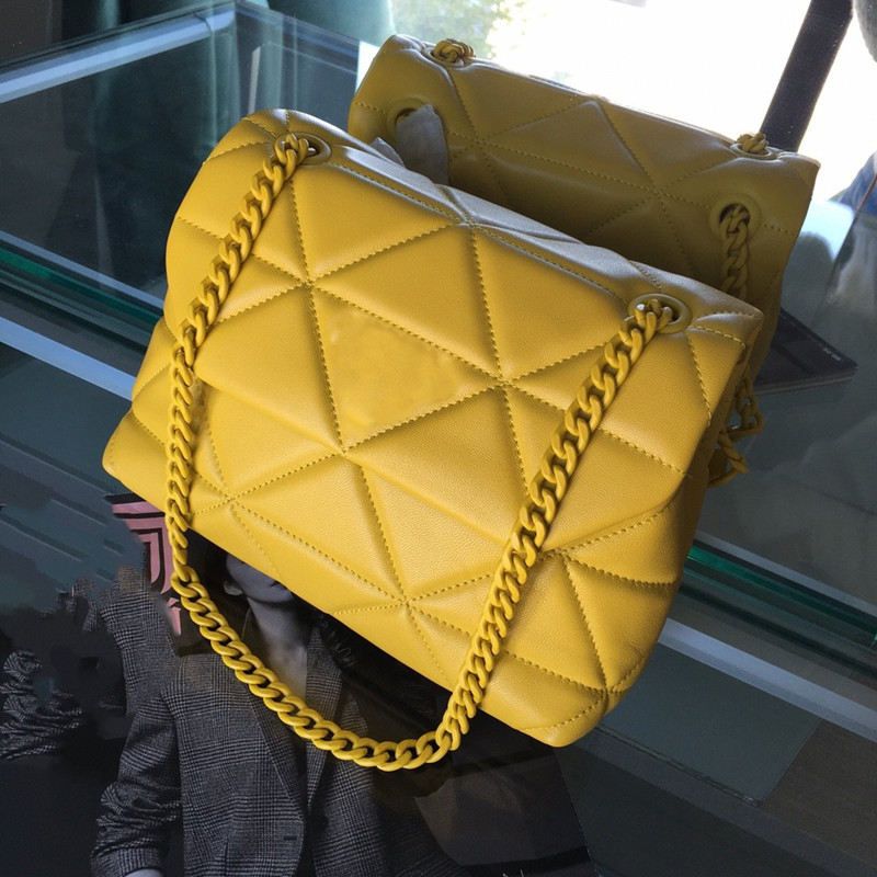 yellow leather purse handbag