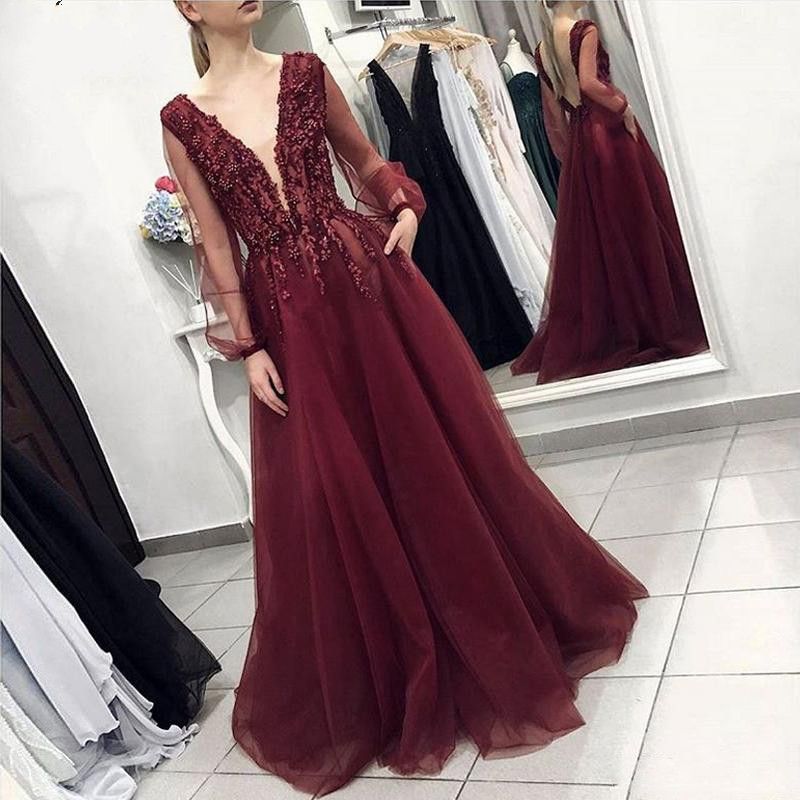 vestido para formatura vinho