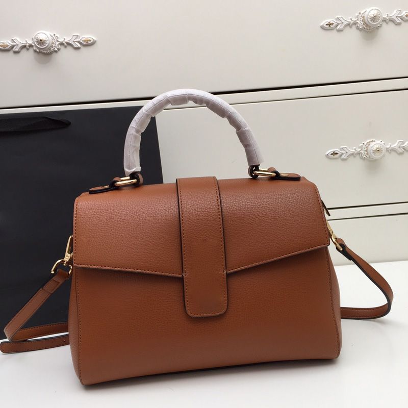 leather string bag