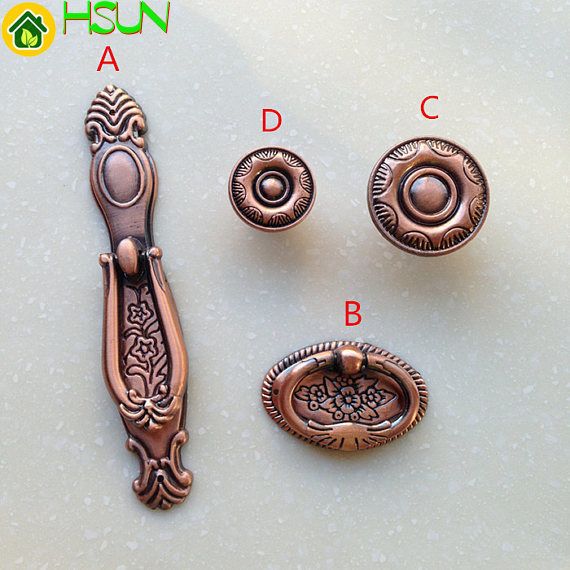 2020 Antique Copper Drawer Pulls Handles Knobs Dresser Knobs