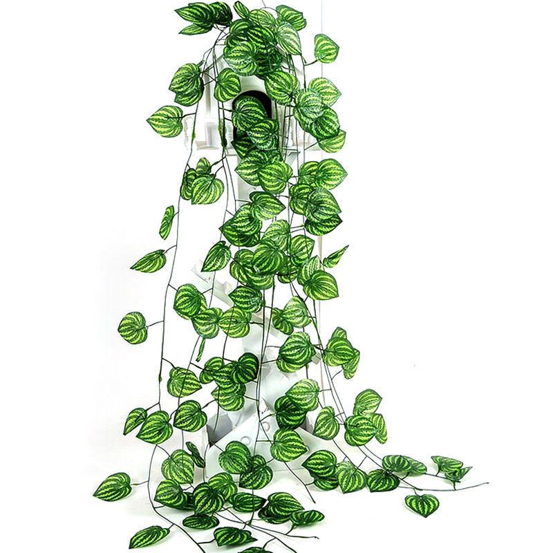 2m Artificial Trailing Ivy Garland Watermelon Garden Vine Leaf Foliage Flowers