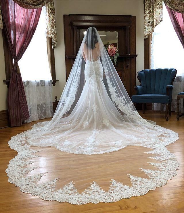 Compre 2020 Romántico Encaje Aplique Borde Velo Nupcial Con Peine 3M  Catedral Longitud En Stock Velos De Novia Velos Nupciales Barato Envío  Gratis A 20,97 € Del Lovemydress | Es.Dhgate.Com