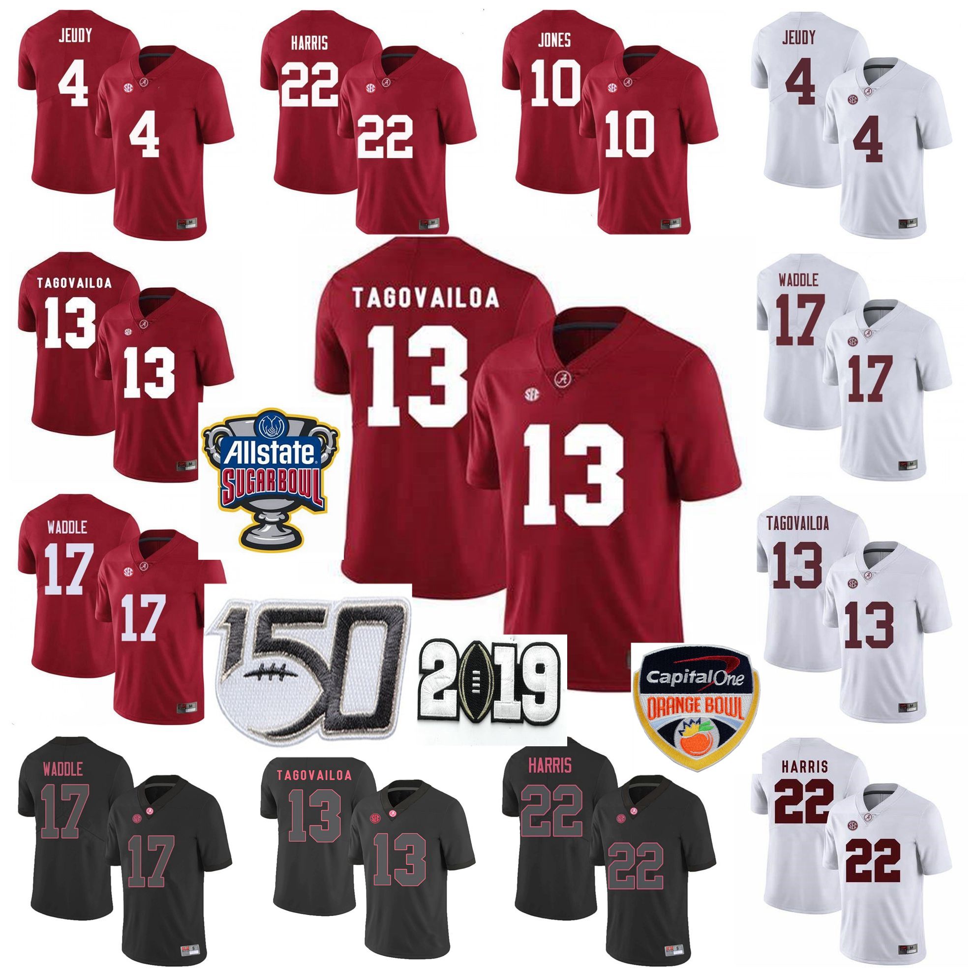 2021 Custom NCAA Alabama Crimson Tide Jerseys Patrick Surtain II Jersey