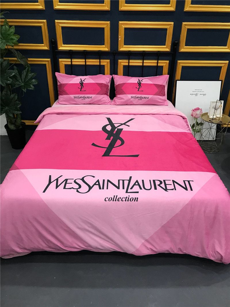 Pink Y Letter Stripe Bedding Sets New Popular Brand Design Bed