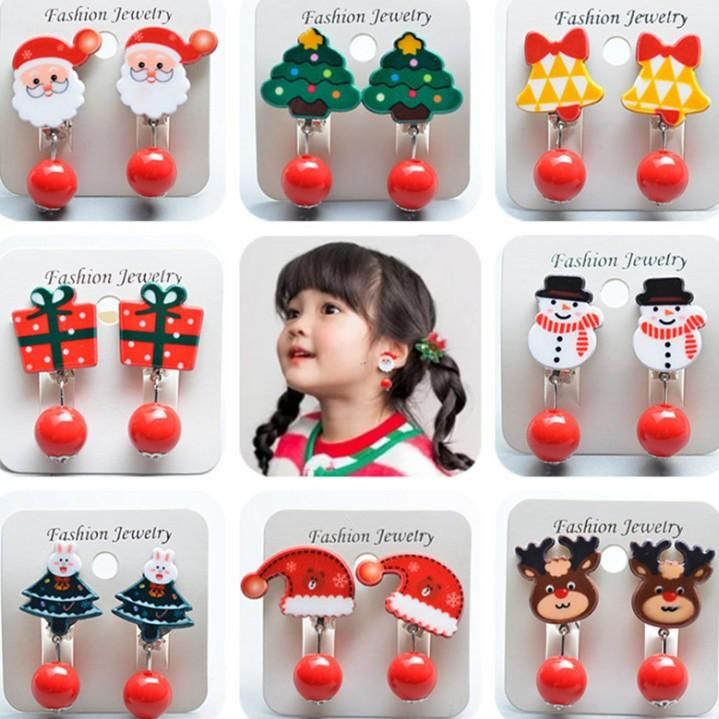 New American Style Childrens Cute Cartoon Earrings Best Sale Girls Christmas Party Plastic Jewelry Performance Kids New American Style Childrens Cute Cartoon Earrings Best Sale Girls Christmas Party Plastic Jewelry Performance Kids