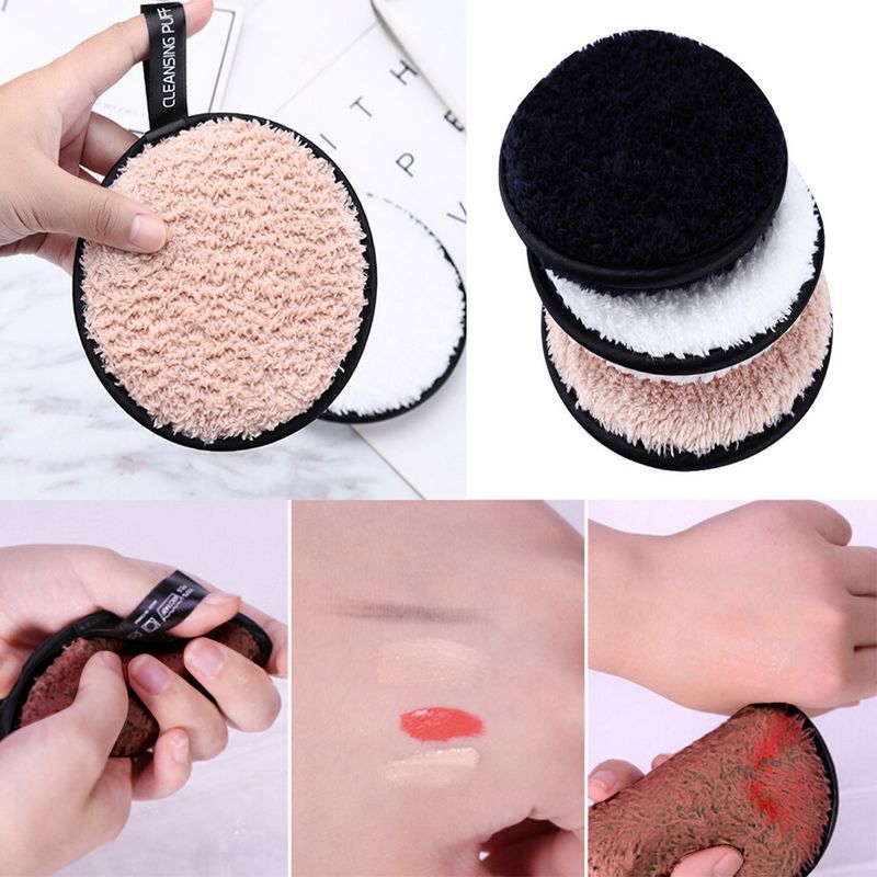 XKJFZ Desmaquillador de Tela Lavable Pad Soplo de Doble Cara de Forma instant/ánea s/ólo con Agua Toallitas para washser Facial 4PCS Productos de Belleza