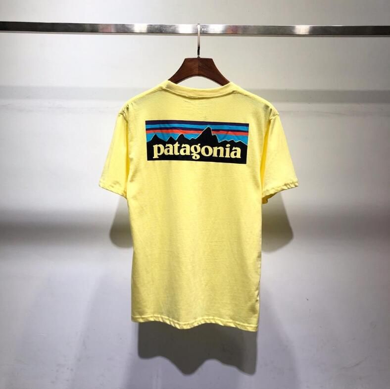 mens yellow patagonia t shirt