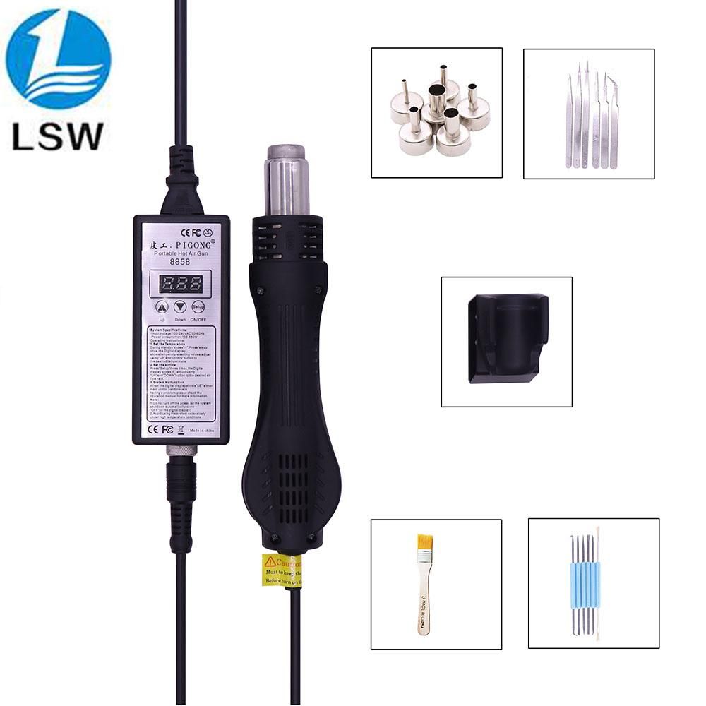 BGA Rework Solder Station 8858 Portable Hot Air Gun Blower 220V EU Plug