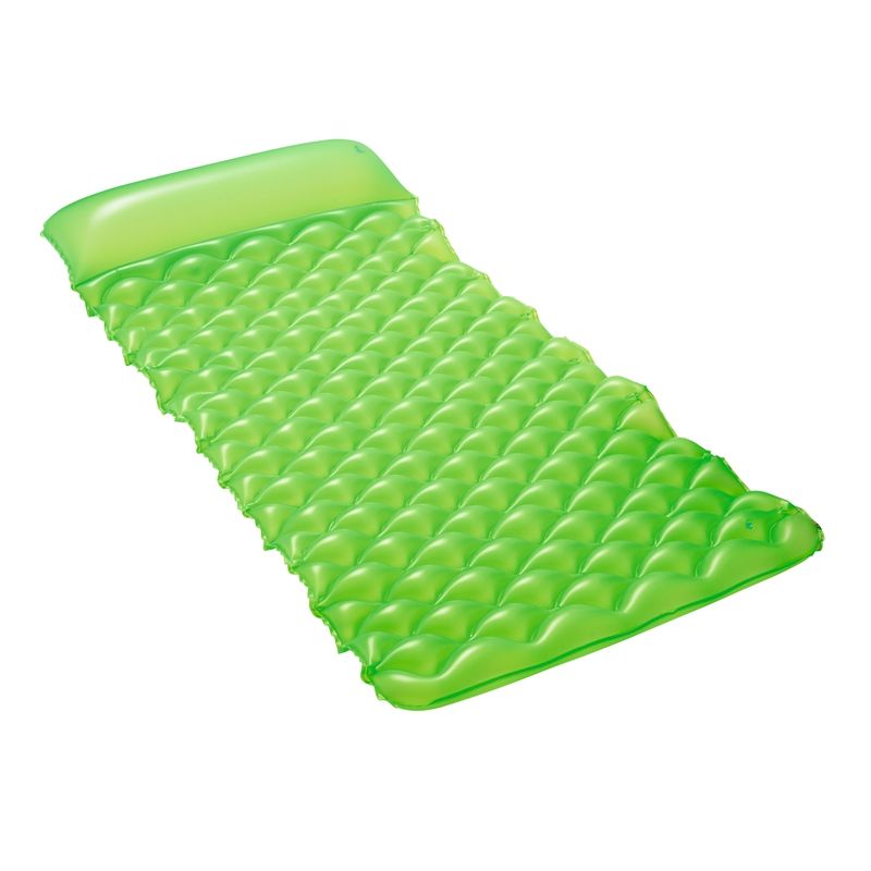 2019 84 Inflatable Float Roll Air Mat Lounge With Pillow
