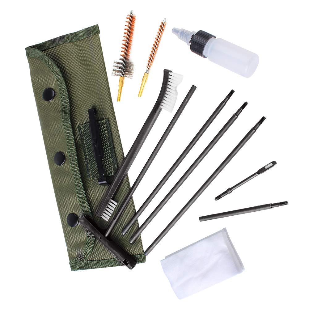Rifle Gun Cleaning Kit Cleaning Rod Brush Cleaner for 5.56mm .223 .22 Caliber