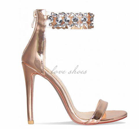 cute rose gold sandals