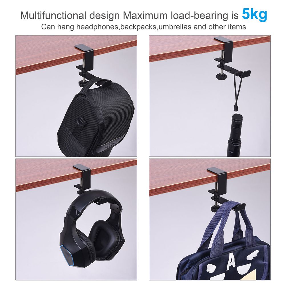 2020 Metal Headphone Holder Desktop Mount Headset Hanging Hook Gaming