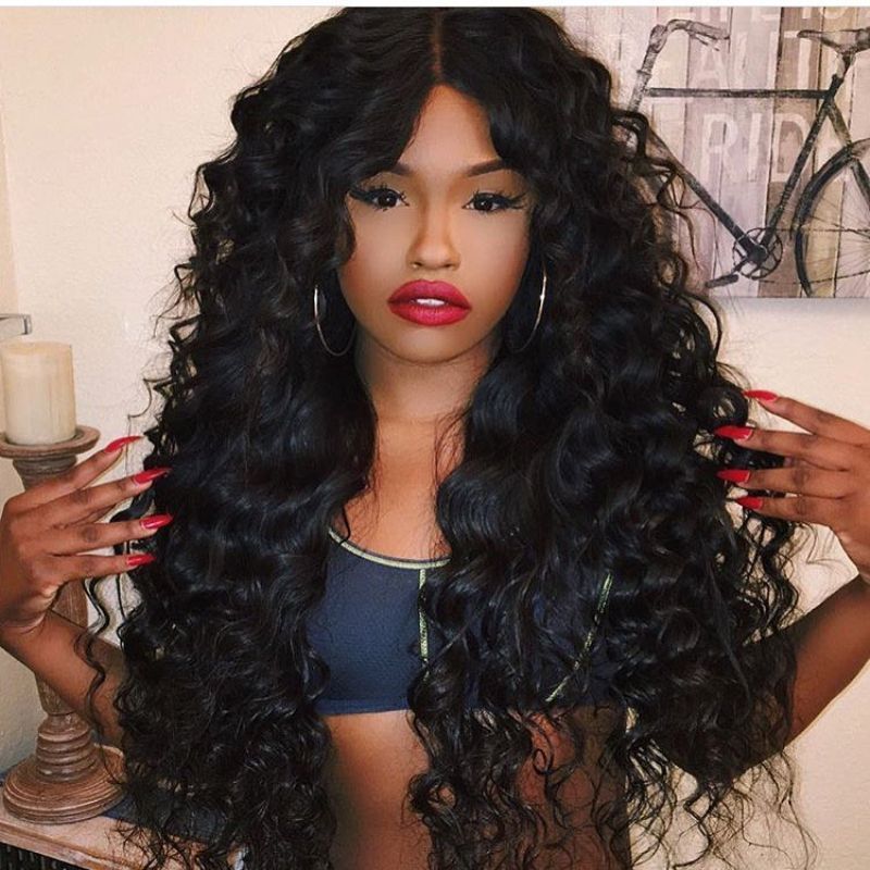 8a Lace Front Brazilian Malaysian Indian Curly Hair Full Lace Wig