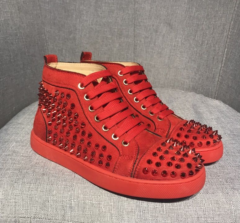 red button sneakers