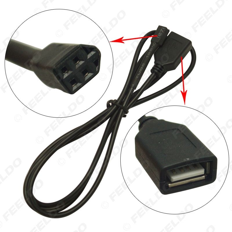 venta al por mayor del coche de 4 pines enchufe para el adaptador Conector USB para Teana Qashqai Audio Media Cable de datos cable # 5660