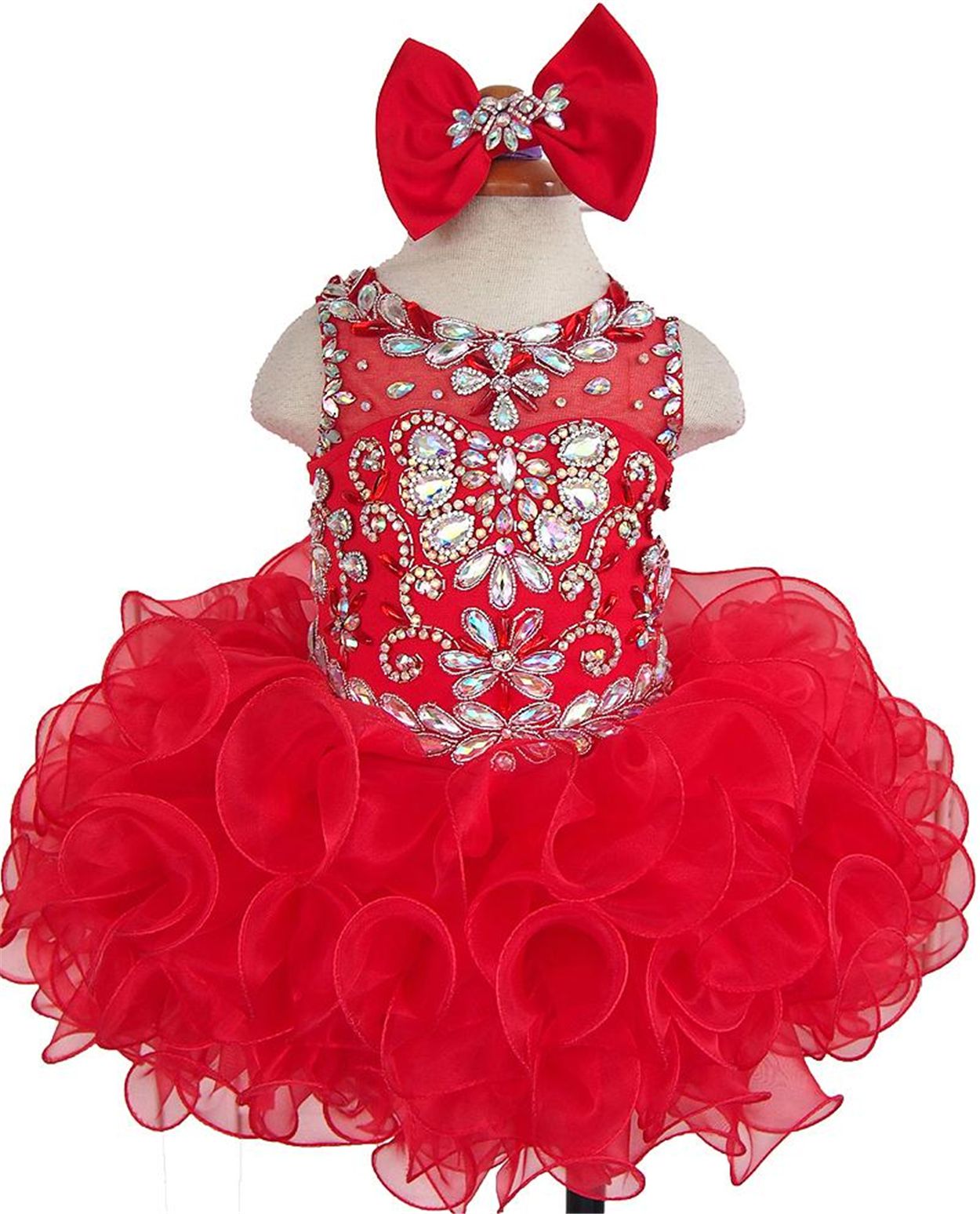 Glitz Cupcake Dresses Scoop Neckline Little Baby Girls Pageant Dresses