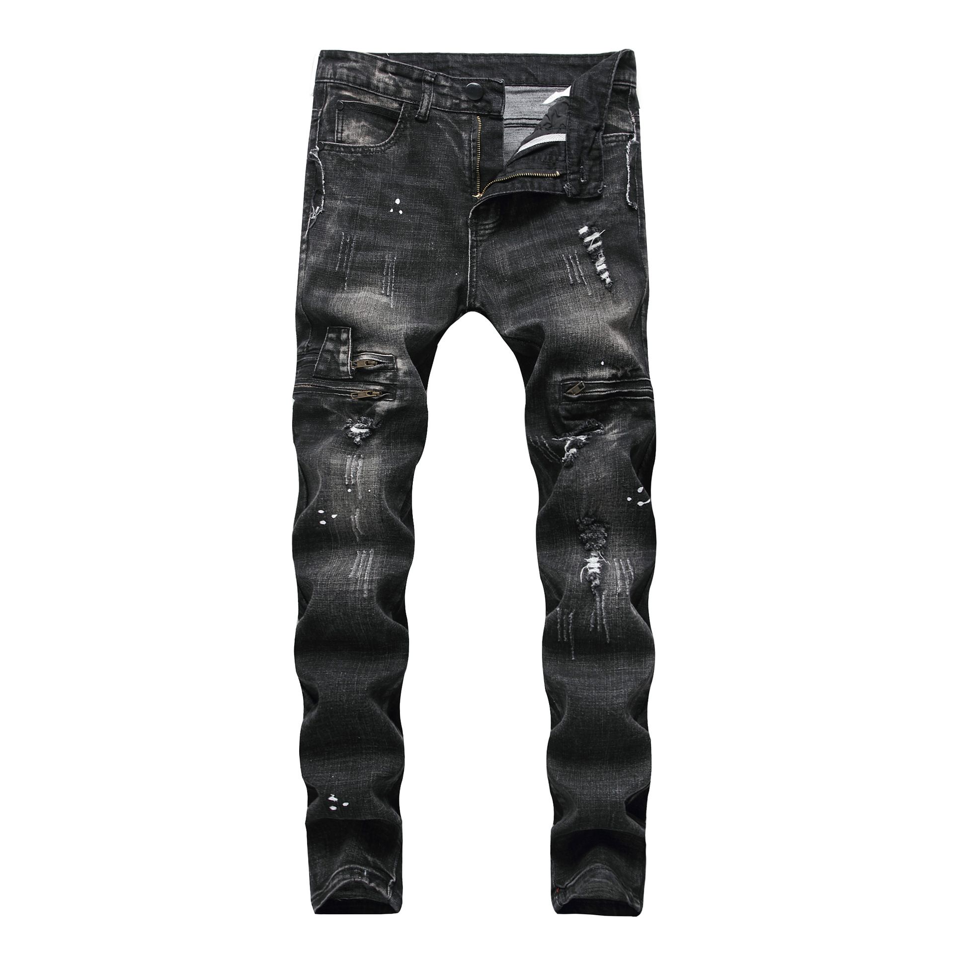 black jeans ripped men's